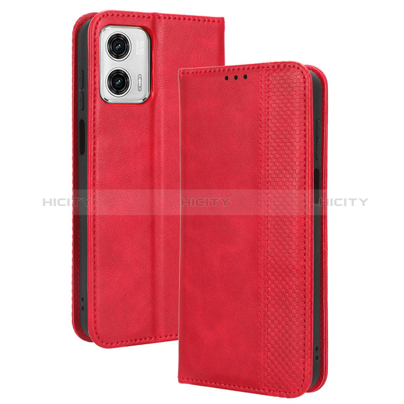 Funda de Cuero Cartera con Soporte Carcasa BY4 para Motorola Moto G53 5G