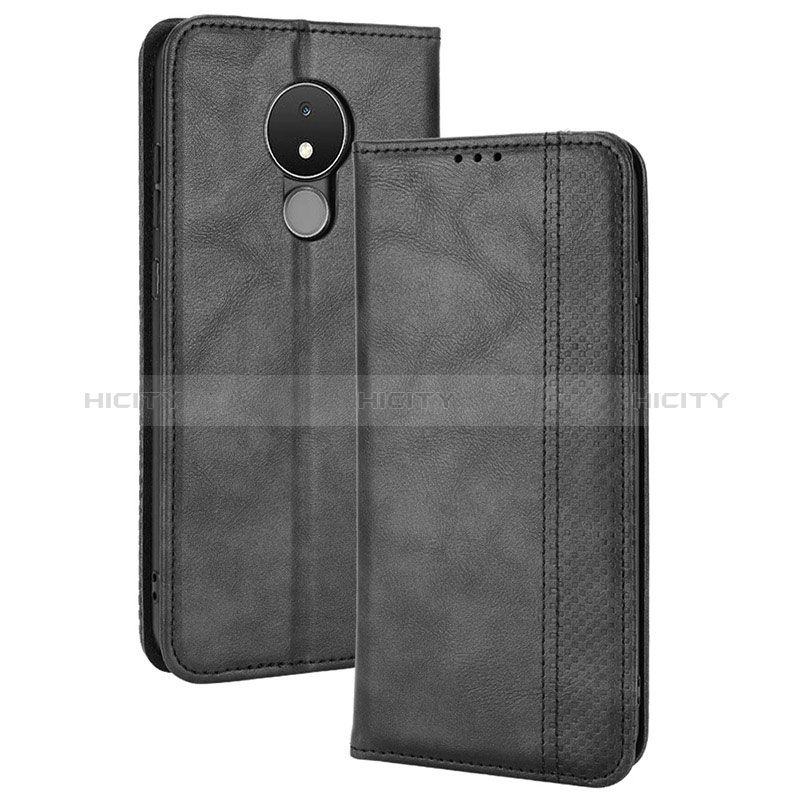 Funda de Cuero Cartera con Soporte Carcasa BY4 para Nokia C21 Negro