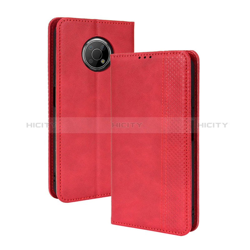 Funda de Cuero Cartera con Soporte Carcasa BY4 para Nokia G300 5G Rojo