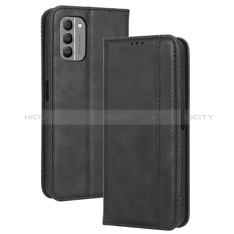 Funda de Cuero Cartera con Soporte Carcasa BY4 para Nokia G400 5G Negro