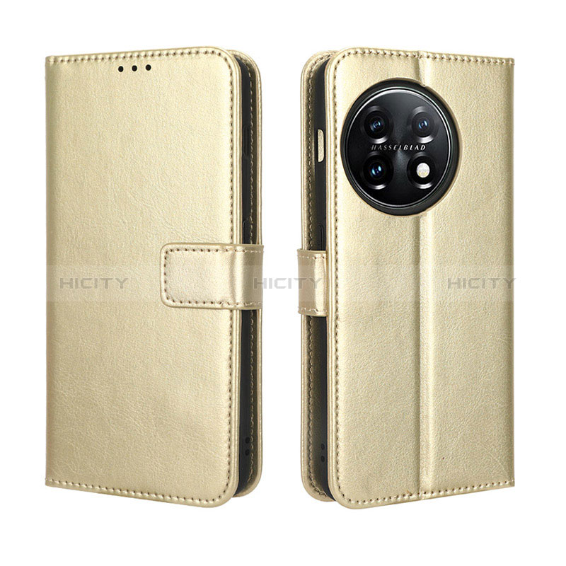 Funda de Cuero Cartera con Soporte Carcasa BY4 para OnePlus 11R 5G Oro