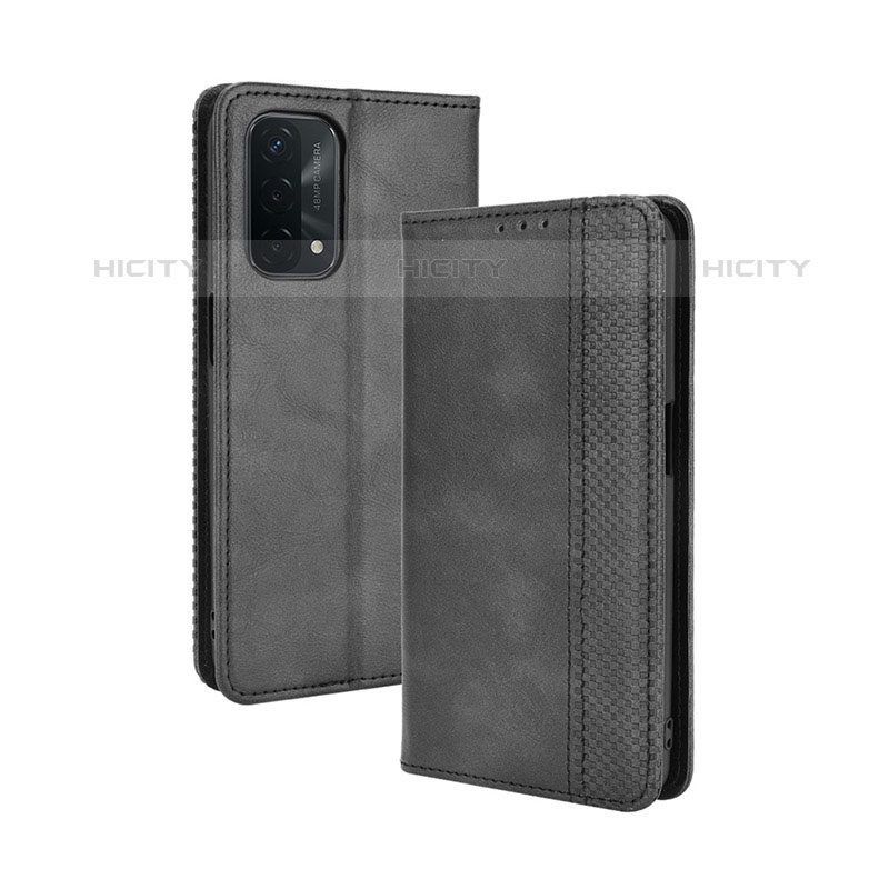 Funda de Cuero Cartera con Soporte Carcasa BY4 para OnePlus Nord N200 5G Negro