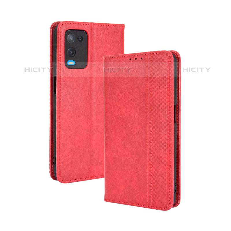 Funda de Cuero Cartera con Soporte Carcasa BY4 para Oppo A54 4G