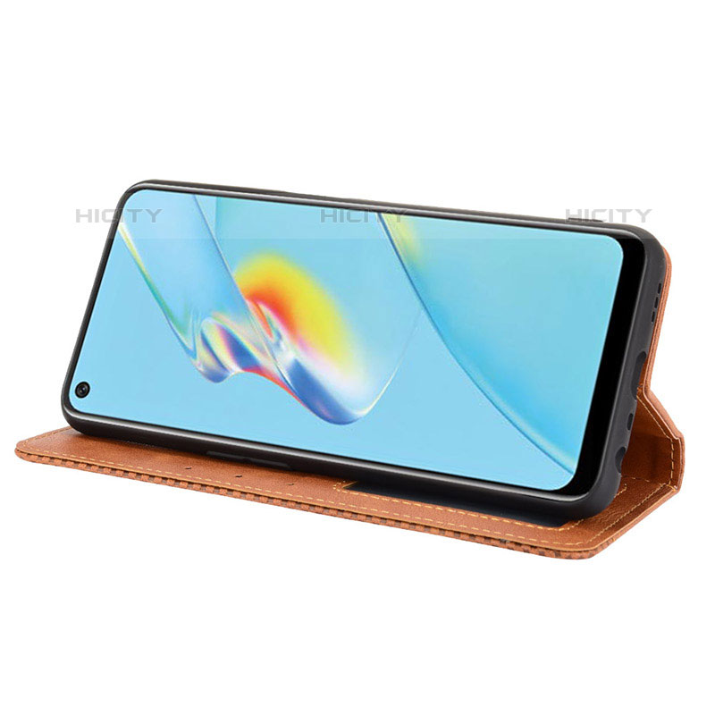 Funda de Cuero Cartera con Soporte Carcasa BY4 para Oppo A54 4G