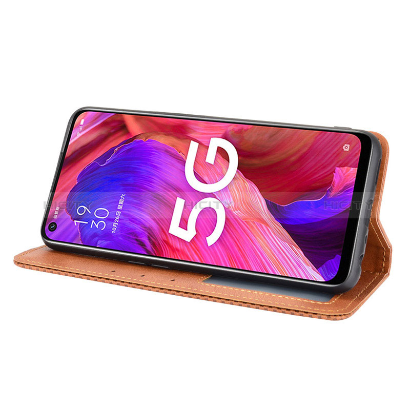 Funda de Cuero Cartera con Soporte Carcasa BY4 para Oppo A54 5G