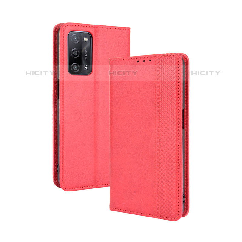 Funda de Cuero Cartera con Soporte Carcasa BY4 para Oppo A55 5G