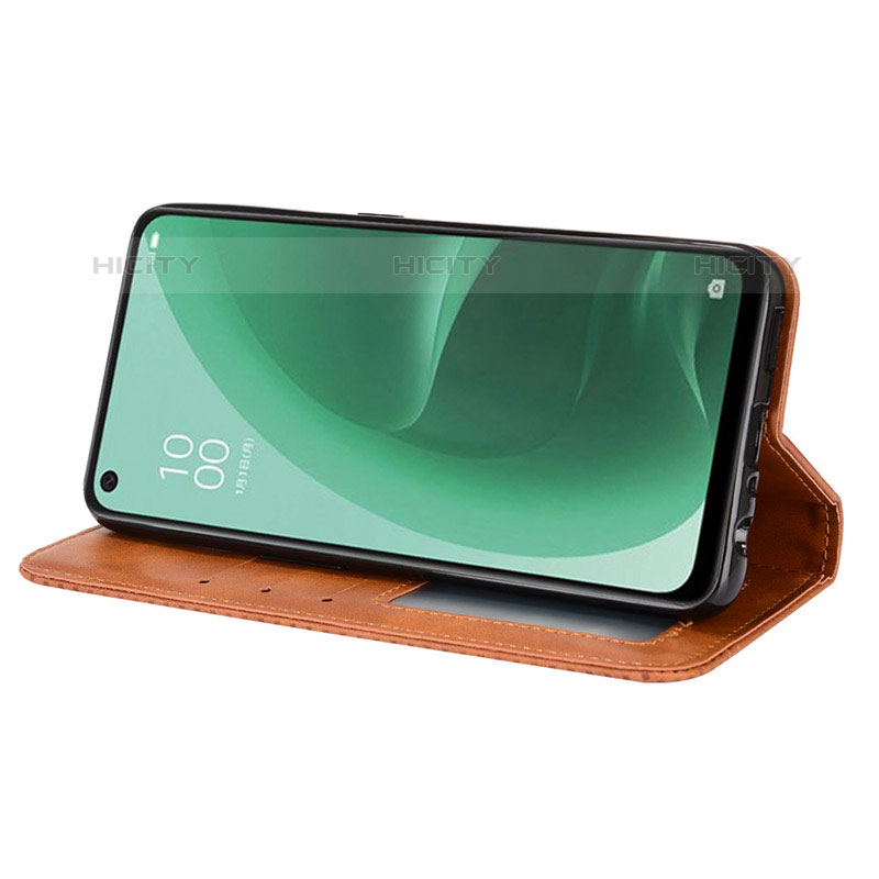 Funda de Cuero Cartera con Soporte Carcasa BY4 para Oppo A55S 5G