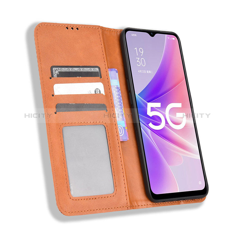 Funda de Cuero Cartera con Soporte Carcasa BY4 para Oppo A56S 5G