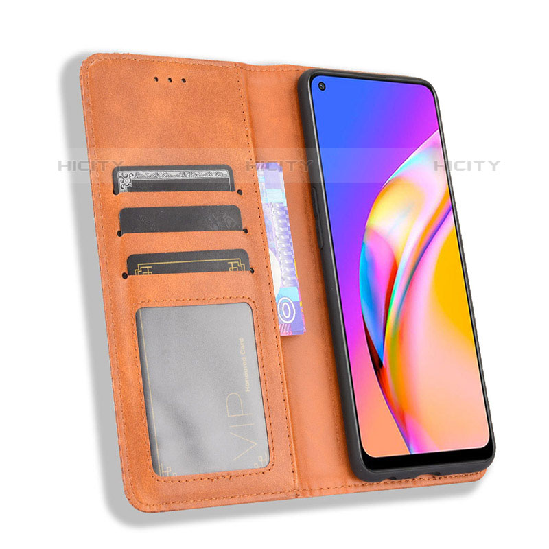 Funda de Cuero Cartera con Soporte Carcasa BY4 para Oppo A94 5G