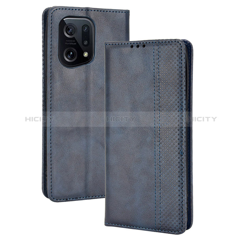 Funda de Cuero Cartera con Soporte Carcasa BY4 para Oppo Find X5 5G