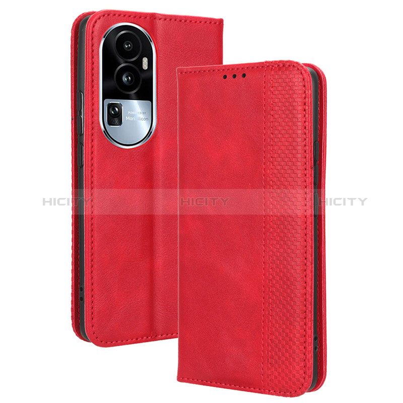 Funda de Cuero Cartera con Soporte Carcasa BY4 para Oppo Reno10 Pro+ Plus 5G