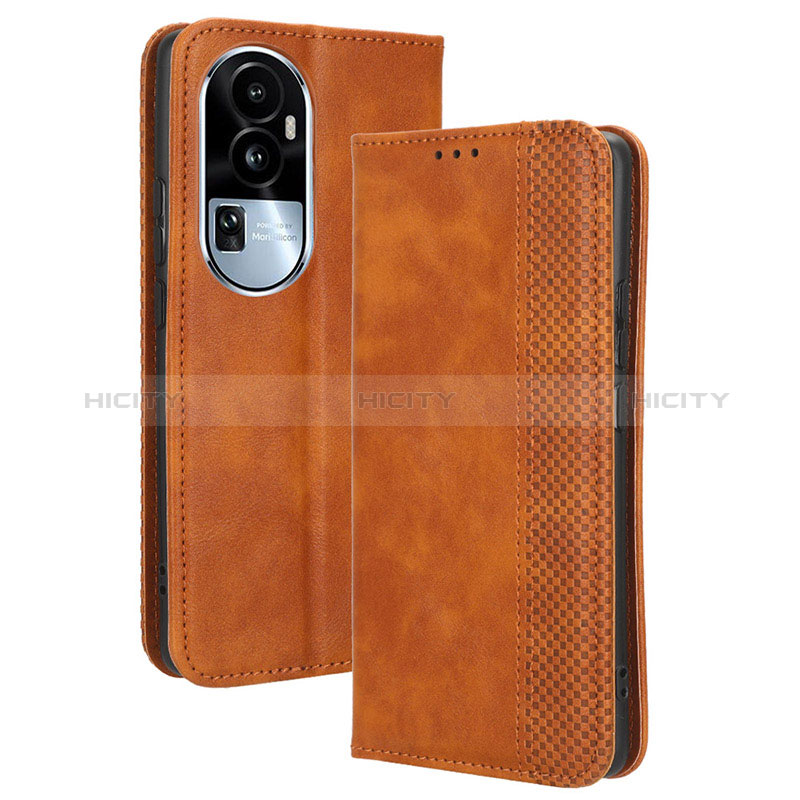 Funda de Cuero Cartera con Soporte Carcasa BY4 para Oppo Reno10 Pro+ Plus 5G