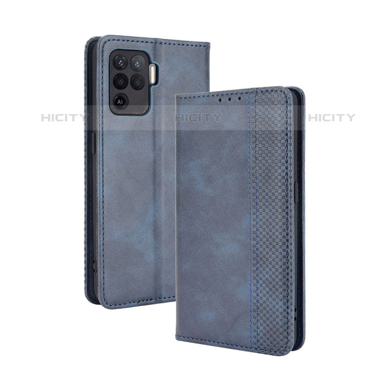 Funda de Cuero Cartera con Soporte Carcasa BY4 para Oppo Reno5 Lite