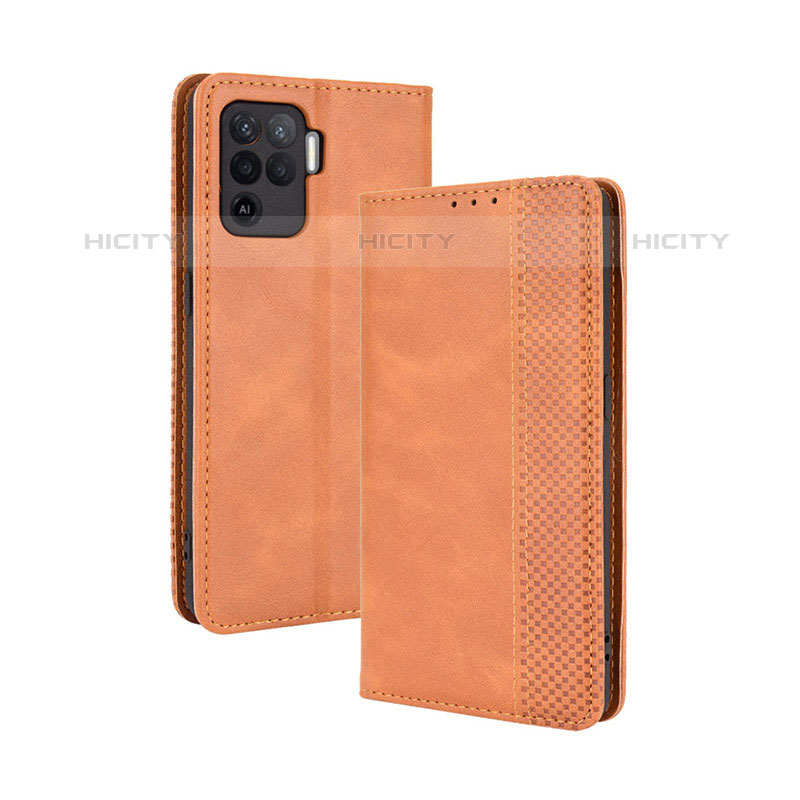 Funda de Cuero Cartera con Soporte Carcasa BY4 para Oppo Reno5 Lite