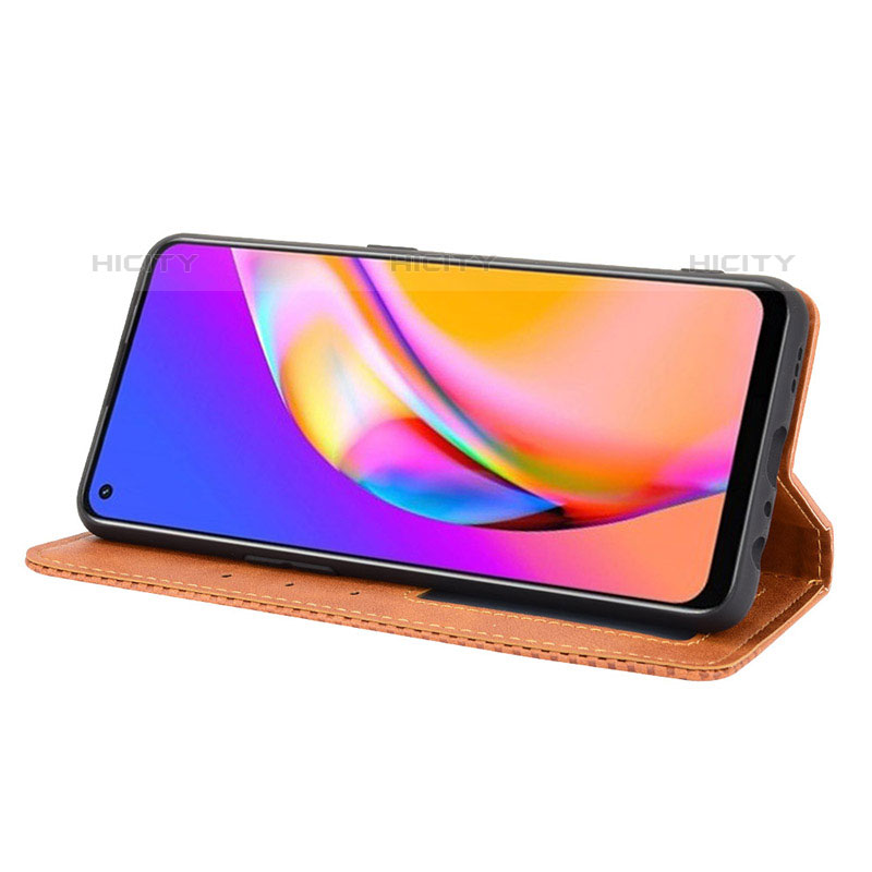 Funda de Cuero Cartera con Soporte Carcasa BY4 para Oppo Reno5 Lite