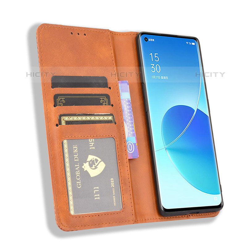 Funda de Cuero Cartera con Soporte Carcasa BY4 para Oppo Reno6 Pro 5G India