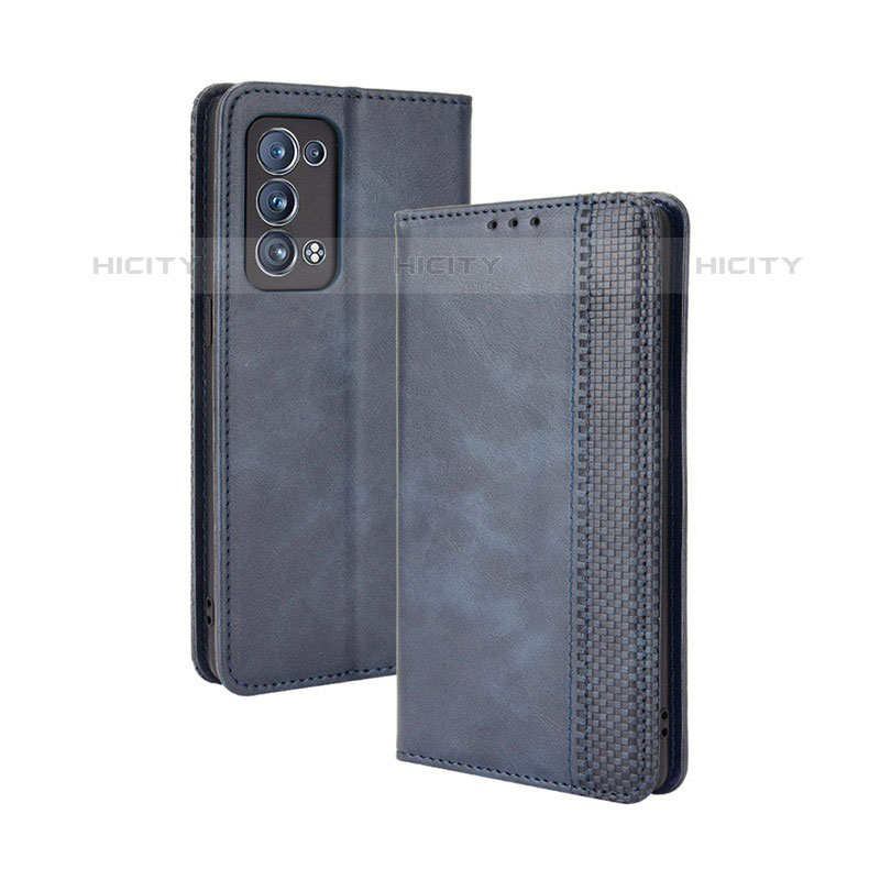 Funda de Cuero Cartera con Soporte Carcasa BY4 para Oppo Reno6 Pro+ Plus 5G