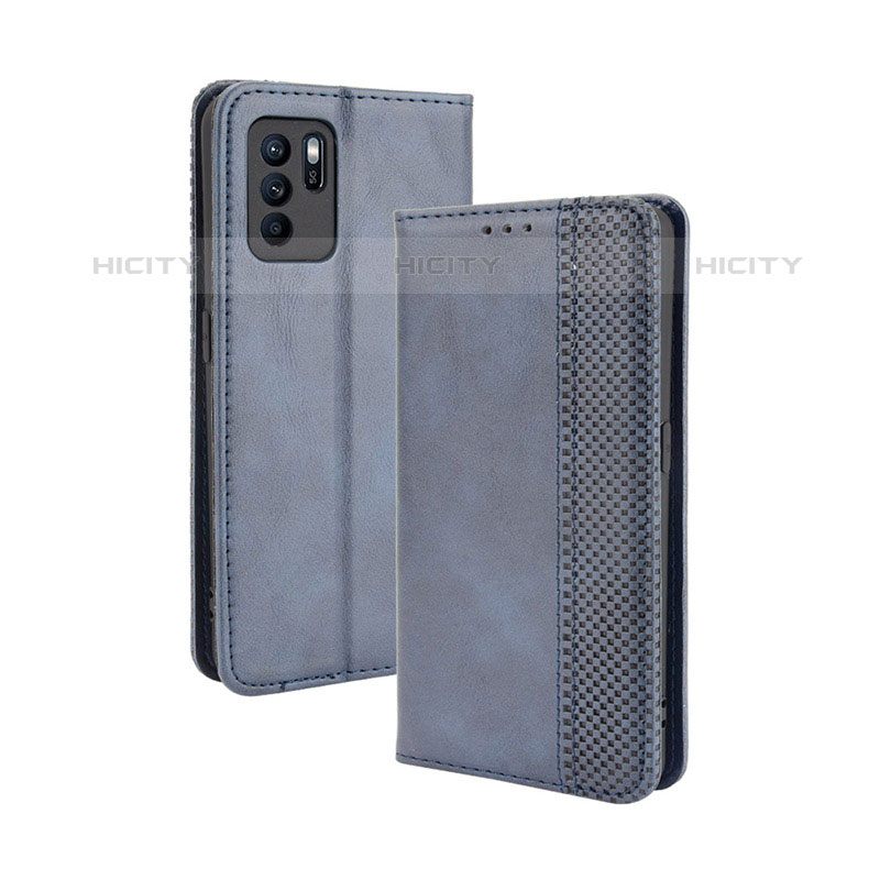 Funda de Cuero Cartera con Soporte Carcasa BY4 para Oppo Reno6 Z 5G