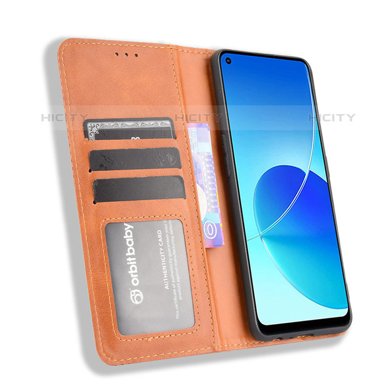 Funda de Cuero Cartera con Soporte Carcasa BY4 para Oppo Reno6 Z 5G