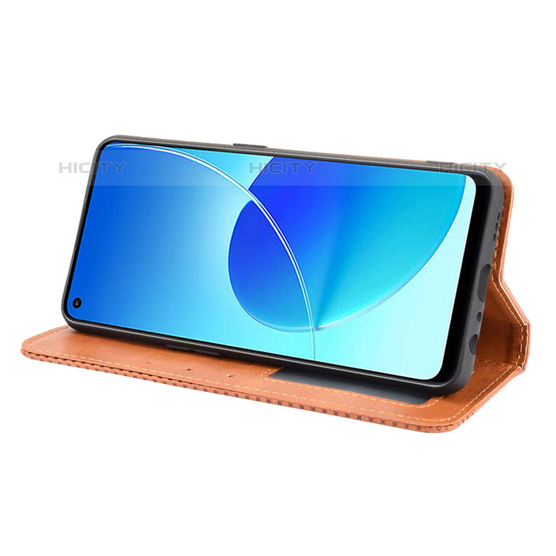 Funda de Cuero Cartera con Soporte Carcasa BY4 para Oppo Reno6 Z 5G