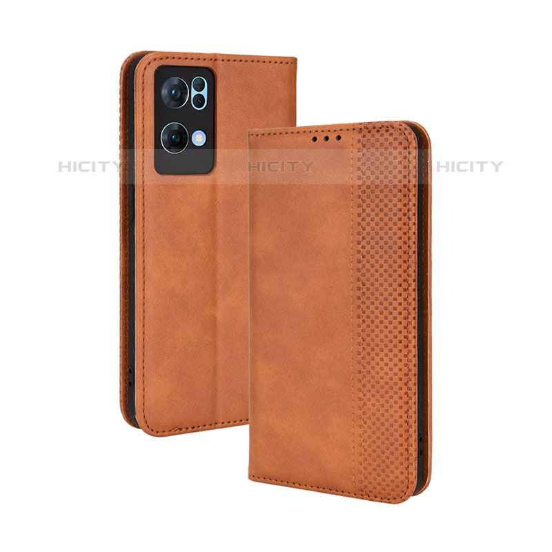 Funda de Cuero Cartera con Soporte Carcasa BY4 para Oppo Reno7 Pro 5G