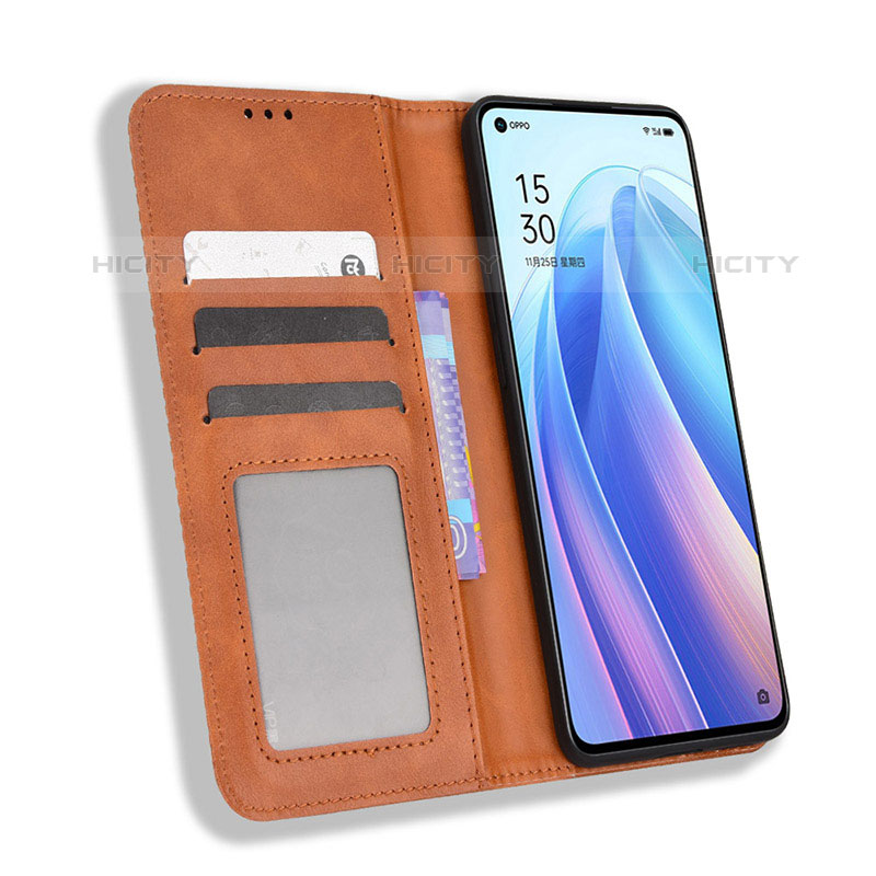 Funda de Cuero Cartera con Soporte Carcasa BY4 para Oppo Reno7 Pro 5G