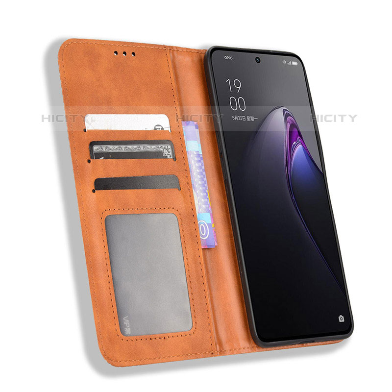 Funda de Cuero Cartera con Soporte Carcasa BY4 para Oppo Reno8 Pro 5G