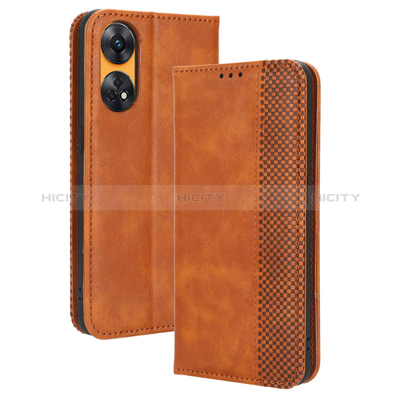 Funda de Cuero Cartera con Soporte Carcasa BY4 para Oppo Reno8 T 4G