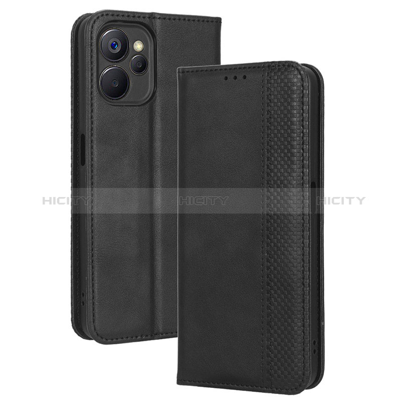 Funda de Cuero Cartera con Soporte Carcasa BY4 para Realme 10T 5G Negro