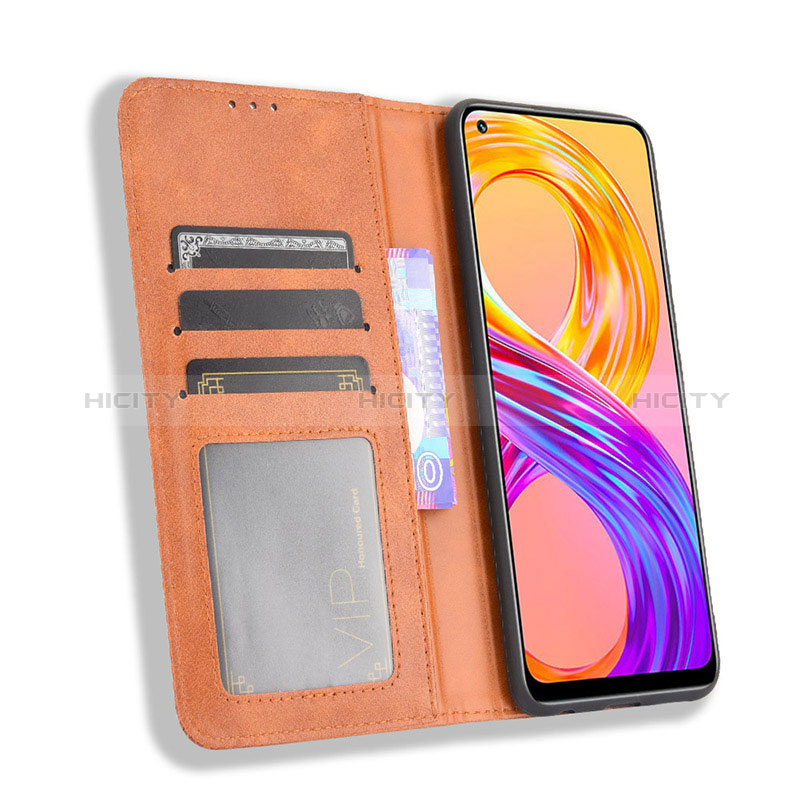 Funda de Cuero Cartera con Soporte Carcasa BY4 para Realme 8 Pro