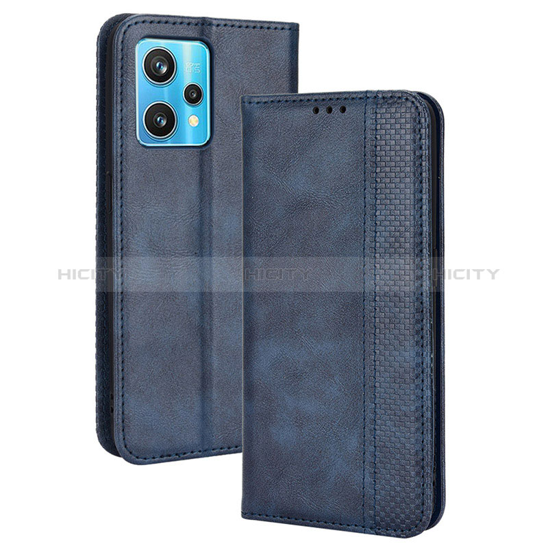 Funda de Cuero Cartera con Soporte Carcasa BY4 para Realme 9 5G Azul