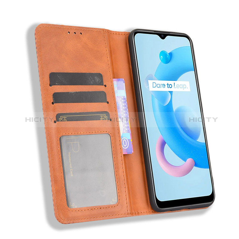 Funda de Cuero Cartera con Soporte Carcasa BY4 para Realme C11 (2021)