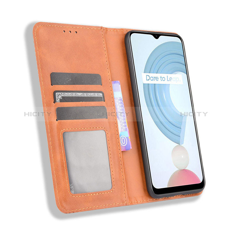 Funda de Cuero Cartera con Soporte Carcasa BY4 para Realme C25Y