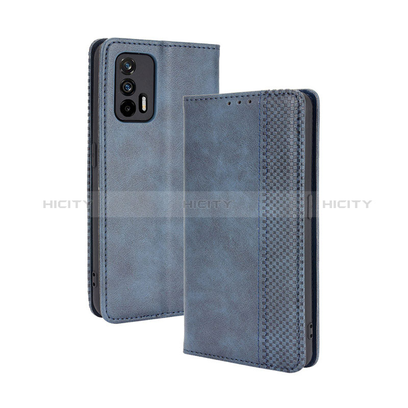 Funda de Cuero Cartera con Soporte Carcasa BY4 para Realme GT 5G Azul