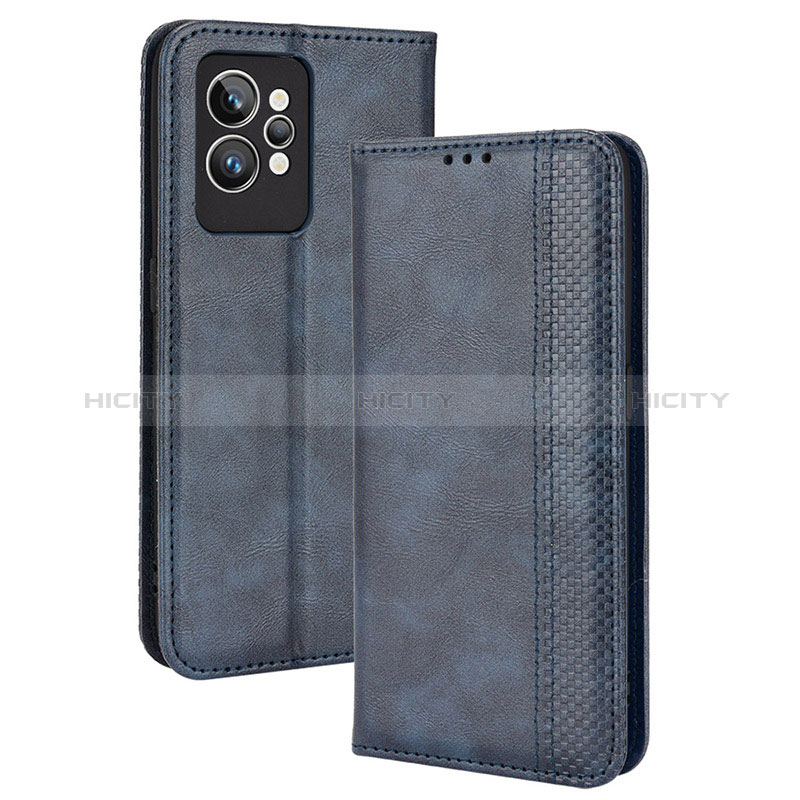 Funda de Cuero Cartera con Soporte Carcasa BY4 para Realme GT2 Pro 5G Azul