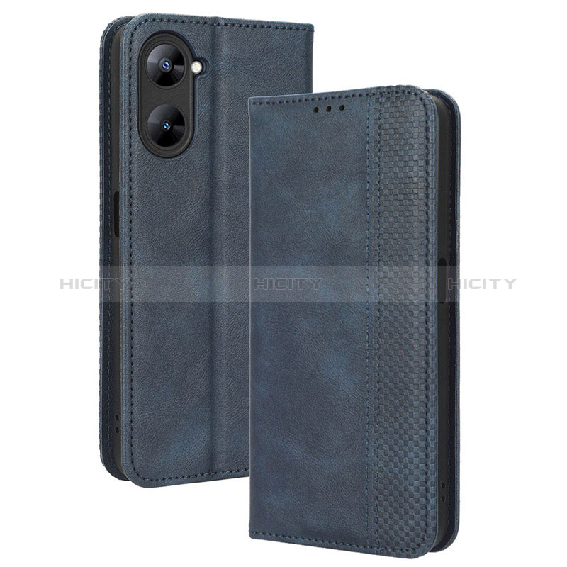 Funda de Cuero Cartera con Soporte Carcasa BY4 para Realme V30t 5G Azul