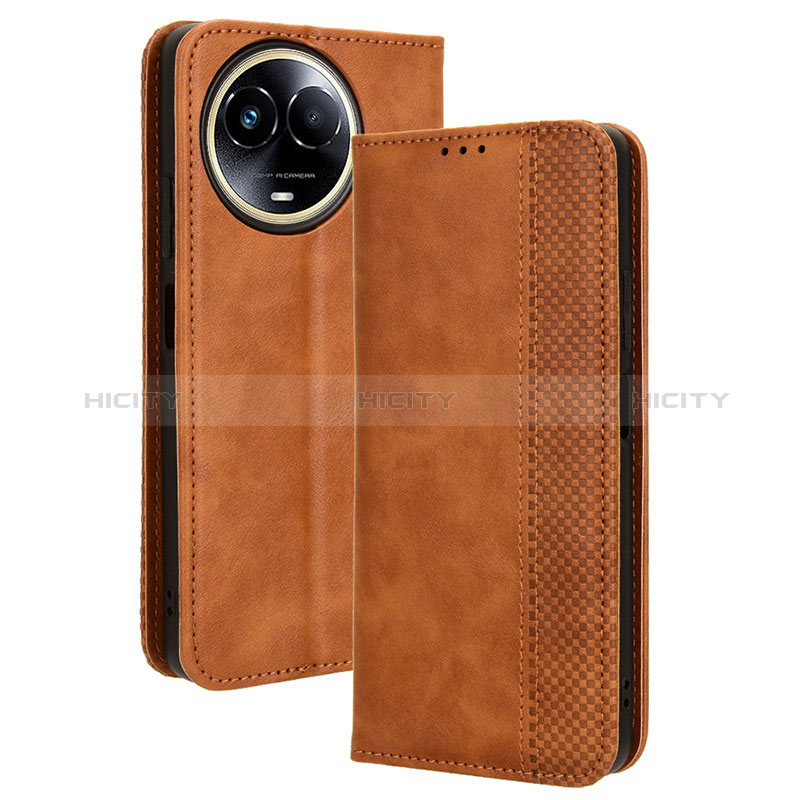 Funda de Cuero Cartera con Soporte Carcasa BY4 para Realme V50 5G Marron