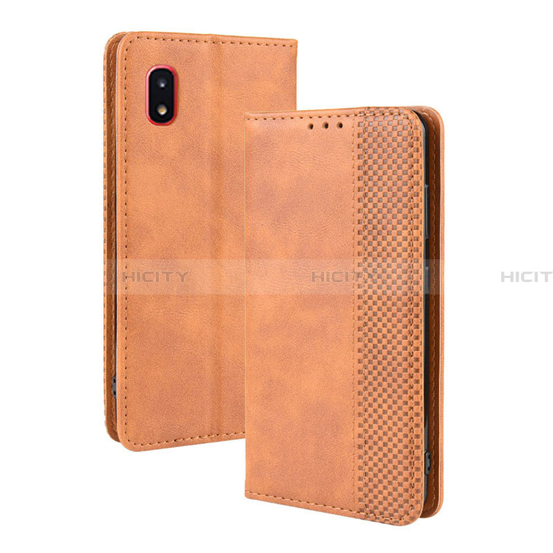 Funda de Cuero Cartera con Soporte Carcasa BY4 para Samsung Galaxy A21 SC-42A