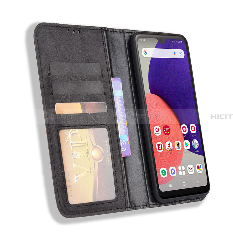 Funda de Cuero Cartera con Soporte Carcasa BY4 para Samsung Galaxy A22 5G SC-56B