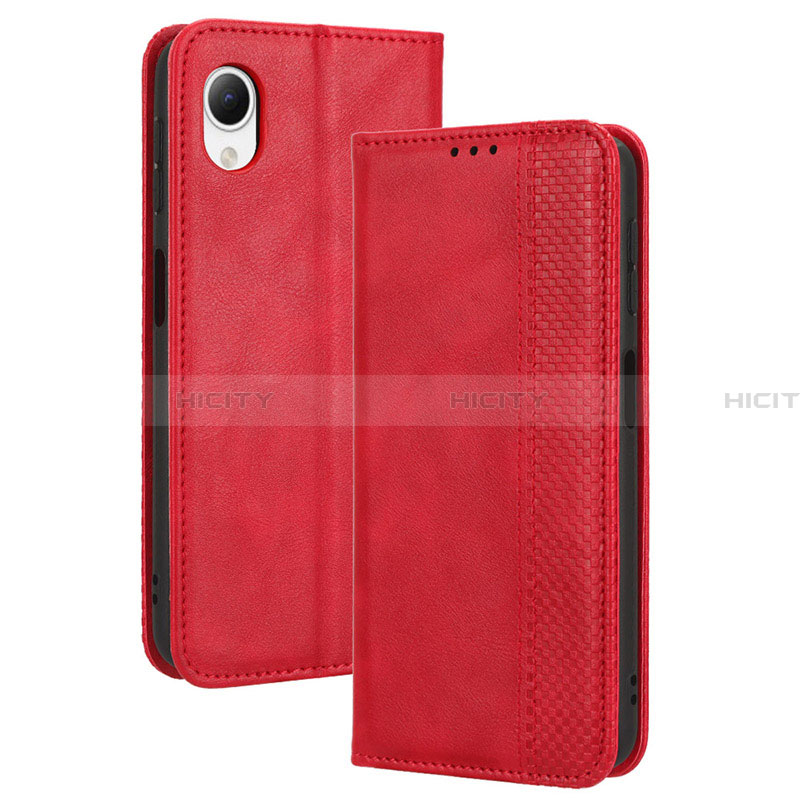 Funda de Cuero Cartera con Soporte Carcasa BY4 para Samsung Galaxy A23 5G SC-56C Rojo