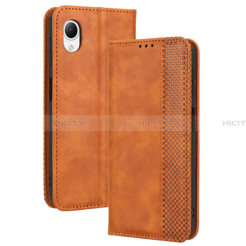 Funda de Cuero Cartera con Soporte Carcasa BY4 para Samsung Galaxy A23s Marron