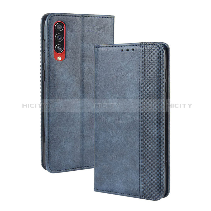 Funda de Cuero Cartera con Soporte Carcasa BY4 para Samsung Galaxy A70 Azul