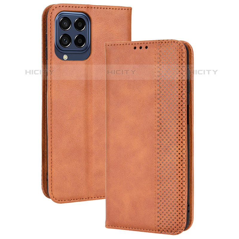 Funda de Cuero Cartera con Soporte Carcasa BY4 para Samsung Galaxy M33 5G Marron