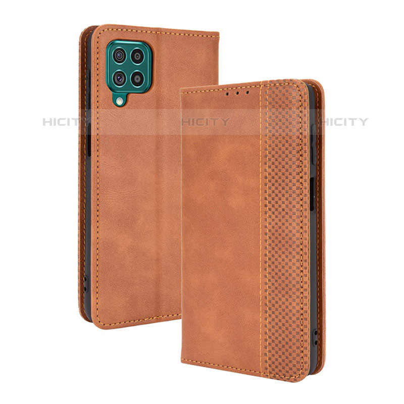 Funda de Cuero Cartera con Soporte Carcasa BY4 para Samsung Galaxy M62 4G Marron