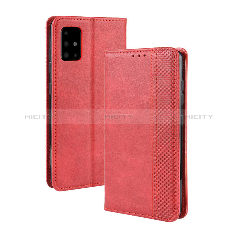 Funda de Cuero Cartera con Soporte Carcasa BY4 para Samsung Galaxy S20 5G Rojo