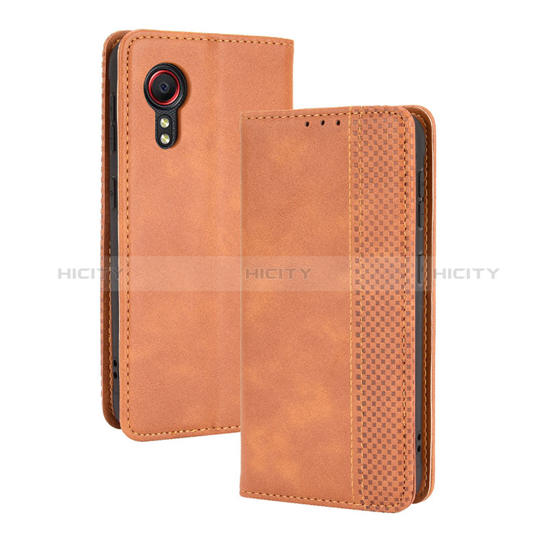 Funda de Cuero Cartera con Soporte Carcasa BY4 para Samsung Galaxy XCover 5 SM-G525F