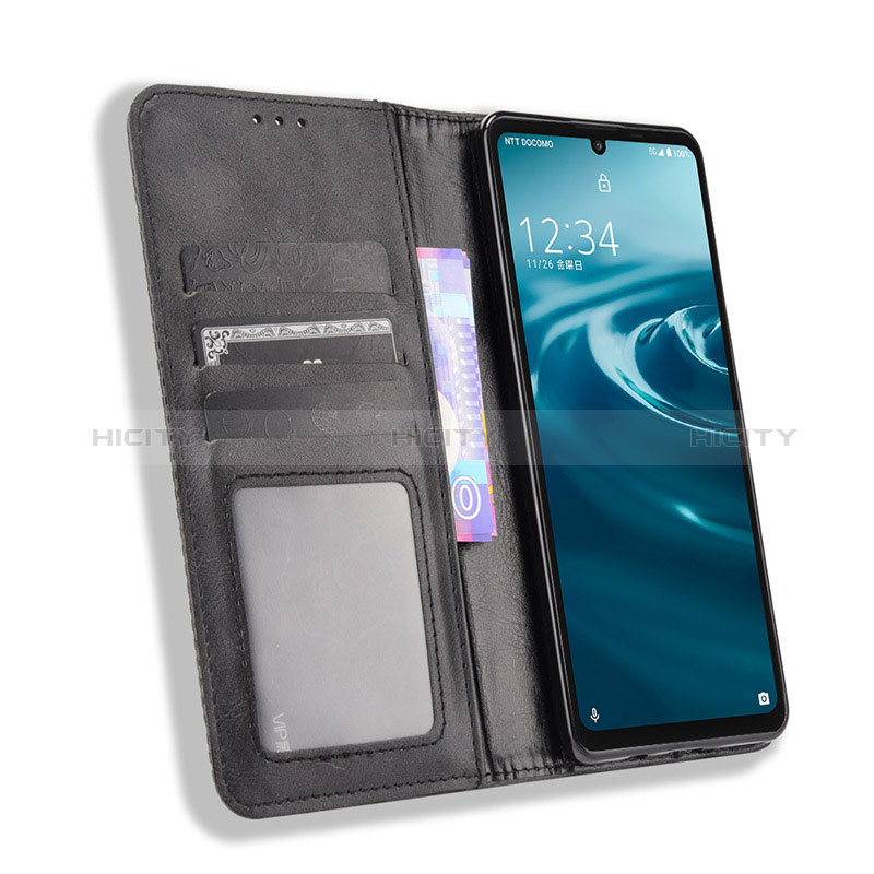 Funda de Cuero Cartera con Soporte Carcasa BY4 para Sharp Aquos Sense6