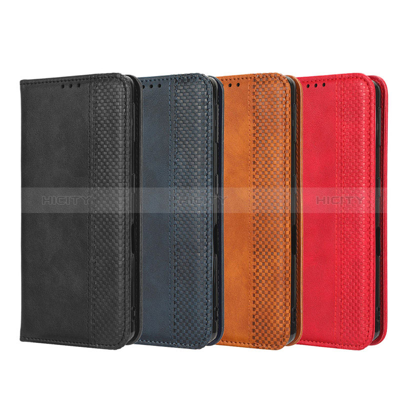 Funda de Cuero Cartera con Soporte Carcasa BY4 para Sharp Aquos Sense7 Plus