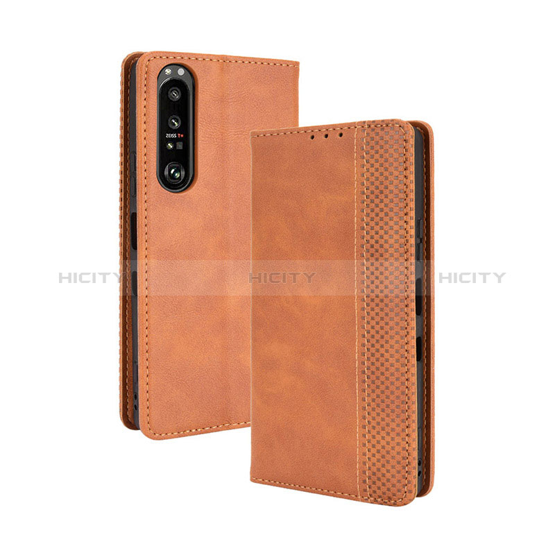 Funda de Cuero Cartera con Soporte Carcasa BY4 para Sony Xperia 1 III