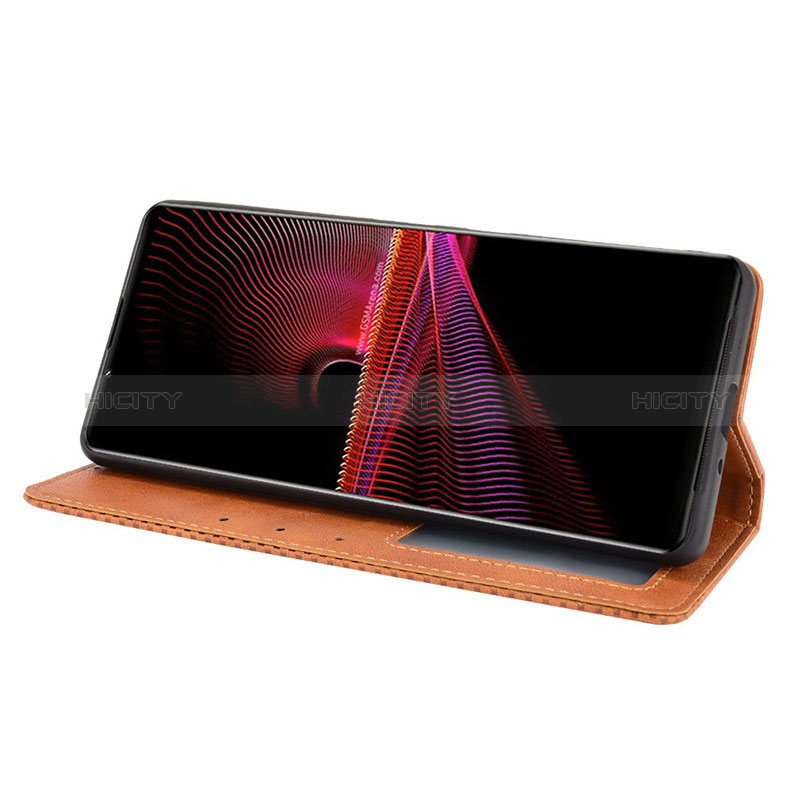 Funda de Cuero Cartera con Soporte Carcasa BY4 para Sony Xperia 1 III